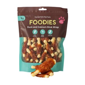 חטיף FOODIES גלילת ברווז עם עצם סידן 1 ק"ג